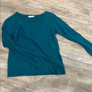 Teal long sleeve top